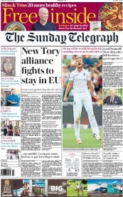 The Sunday Telegraph (UK) Newspaper Front Page for 17 January 2016