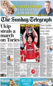 The Sunday Telegraph (UK) Newspaper Front Page for 17 March 2013