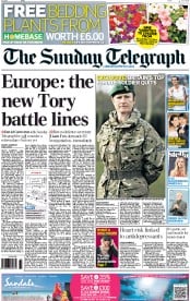The Sunday Telegraph (UK) Newspaper Front Page for 1 July 2012