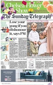 The Sunday Telegraph (UK) Newspaper Front Page for 21 May 2017