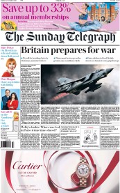 The Sunday Telegraph (UK) Newspaper Front Page for 22 November 2015