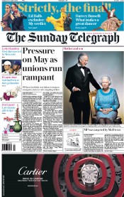 The Sunday Telegraph (UK) Newspaper Front Page for 25 December 2016