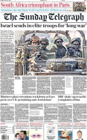 The Sunday Telegraph front page for 29 October 2023