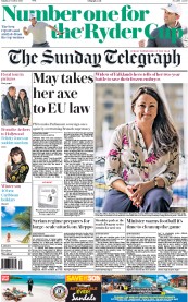 The Sunday Telegraph (UK) Newspaper Front Page for 2 October 2016