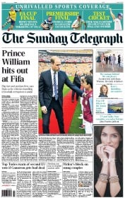 The Sunday Telegraph (UK) Newspaper Front Page for 31 May 2015