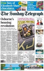 The Sunday Telegraph (UK) Newspaper Front Page for 5 April 2015
