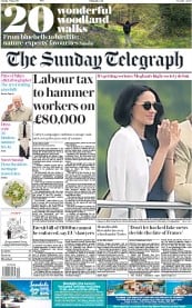 The Sunday Telegraph (UK) Newspaper Front Page for 7 May 2017