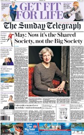 The Sunday Telegraph (UK) Newspaper Front Page for 8 January 2017