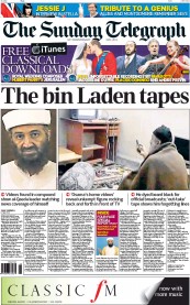 The Sunday Telegraph (UK) Newspaper Front Page for 8 May 2011