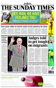 The Sunday Times (UK) Newspaper Front Page for 10 June 2012
