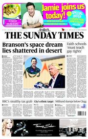 The Sunday Times (UK) Newspaper Front Page for 2 November 2014
