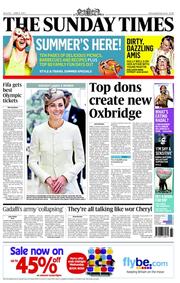 The Sunday Times (UK) Newspaper Front Page for 5 June 2011