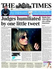 The Times (UK) Newspaper Front Page for 10 May 2011