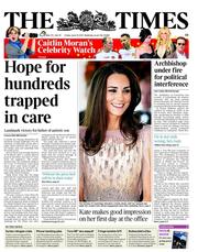 The Times (UK) Newspaper Front Page for 10 June 2011