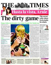 The Times (UK) Newspaper Front Page for 11 May 2011