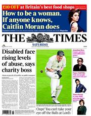 The Times (UK) Newspaper Front Page for 11 June 2011