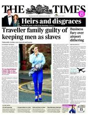 The Times (UK) Newspaper Front Page for 12 July 2012