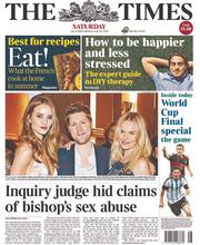 The Times (UK) Newspaper Front Page for 12 July 2014