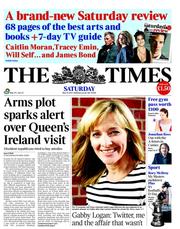 The Times (UK) Newspaper Front Page for 14 May 2011