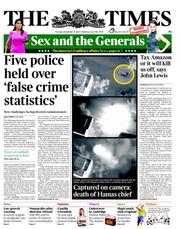 The Times (UK) Newspaper Front Page for 15 November 2012