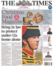 The Times (UK) Newspaper Front Page for 15 November 2014