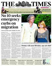 The Times (UK) Newspaper Front Page for 16 October 2014