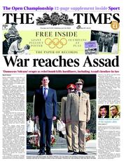 The Times (UK) Newspaper Front Page for 19 July 2012