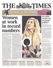 The Times (UK) Newspaper Front Page for 20 February 2014