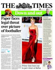 The Times (UK) Newspaper Front Page for 23 May 2011