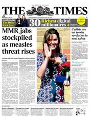 The Times (UK) Newspaper Front Page for 24 April 2013