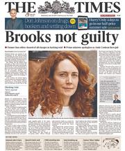 The Times (UK) Newspaper Front Page for 25 June 2014