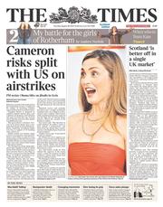 The Times (UK) Newspaper Front Page for 28 August 2014