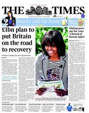 The Times (UK) Newspaper Front Page for 2 April 2013