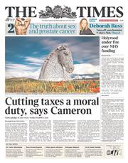 The Times (UK) Newspaper Front Page for 30 October 2014