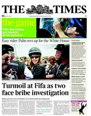 The Times (UK) Newspaper Front Page for 30 May 2011