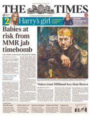 The Times (UK) Newspaper Front Page for 30 May 2013