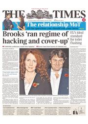 The Times (UK) Newspaper Front Page for 31 October 2013