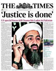 The Times (UK) Newspaper Front Page for 3 May 2011