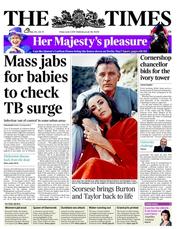 The Times (UK) Newspaper Front Page for 3 June 2011