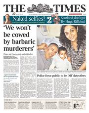 The Times (UK) Newspaper Front Page for 4 September 2014