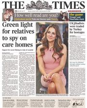 The Times (UK) Newspaper Front Page for 6 October 2014