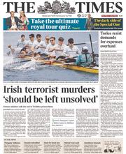 The Times (UK) Newspaper Front Page for 7 April 2014