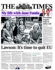 The Times (UK) Newspaper Front Page for 7 May 2013
