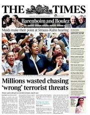 The Times (UK) Newspaper Front Page for 7 June 2011