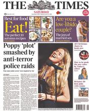 The Times (UK) Newspaper Front Page for 8 November 2014