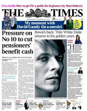The Times (UK) Newspaper Front Page for 9 January 2013