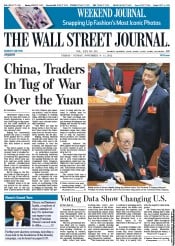  () Newspaper Front Page for 10 November 2012