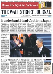  () Newspaper Front Page for 22 January 2013