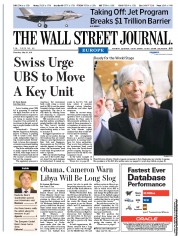  () Newspaper Front Page for 26 May 2011