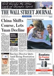  () Newspaper Front Page for 26 July 2012